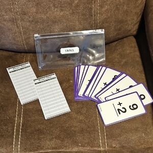 Savings Challenge Flash Cards And Clear Zipper Envelope